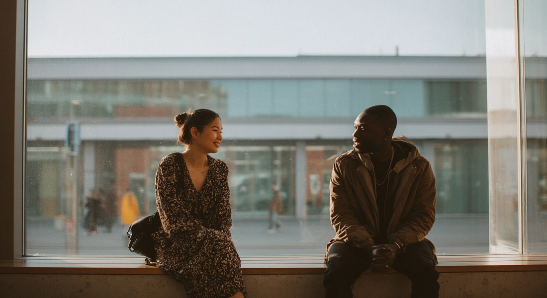 Respektvolle Begegnung zweier Menschen in urbaner Umgebung